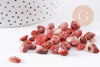 Sable pierre agate rouge naturelle brute roulée 6-16mm non percé, x20gr (G0399)