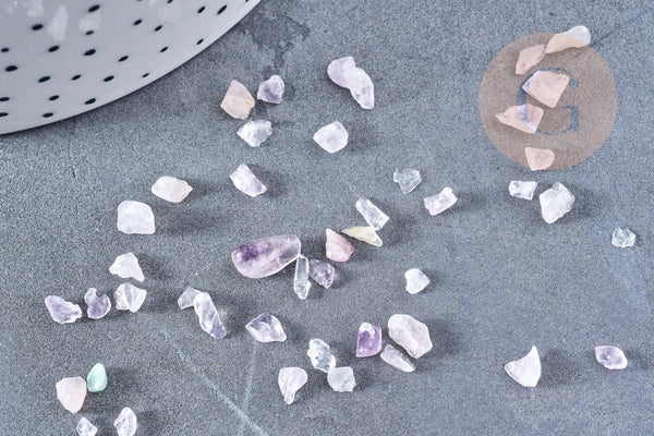 Sable pierre améthyste violette naturelle 2-8mm non percé, x20gr (G8629)