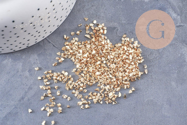 Sable verre doré 1- 1.5mm non percé, x10gr (G0228)