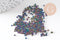 Sable verre noir irisé chips mineral 2.5~3mm non percé, x10gr (G1117)