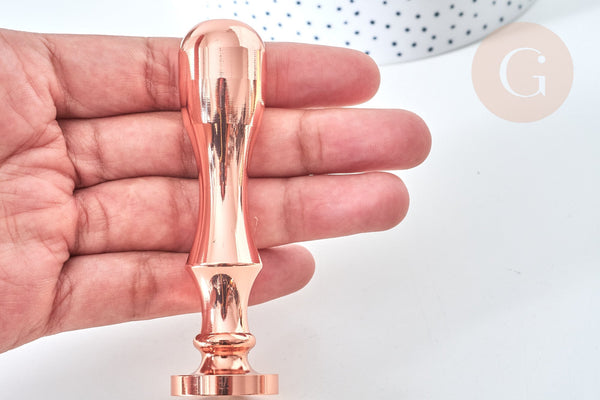 Sceau en metal Coeur or rose cire à cacheter,,25mm x1 x1 G7742