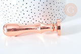 Sceau en metal Coeur or rose cire à cacheter,,25mm x1 x1 G7742