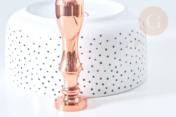 Sceau en metal Lune et étoile laiton or rose cire à cacheter,personnalisation invitations DIY,25mm x1 G7744