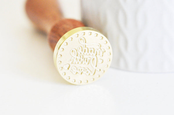 Sceau en metal Made with Love pour cire à cacheter,fourniture création de sceaux personnalisés invitations de mariage DIY, x1 G4949