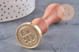 Sceau métal logo personnalisé cire à cacheter, fourniture pour création de sceaux personnalisés pour invitation de mariage DIY, x1 (G4942)