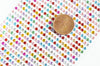 Strass rond plastique adhésifs colorés 3x2mm, x 1 feuille de 780 (G3392)