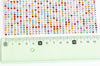 Strass rond plastique adhésifs colorés 3x2mm, x 1 feuille de 780 (G3392)