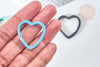 Support Cœur porte-clés fer multicolore 31mm, x1 (G7836)