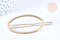 Support barrette clip métal doré ovale 54mm, x1 (G6599)