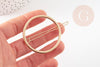 Support barrette clip métal doré ronde sans plateau 47mm, X1 (G4719)
