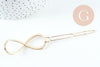 Support barrette signe infini clip zamac doré 65x21mm, x1 (G10746)