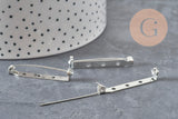 Support de broche épingle en fer platine 39.5mm, x5 (G11209)