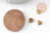 Support de cabochon coeur 4x4mm, x50 (2.4gr) (G2236)