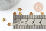 Support de cabochon coeur 4x4mm, x50 (2.4gr) (G2236)