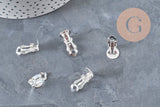 Soportes pendientes de clip acero inoxidable 304 plateado 16mm, x10 (G11175)