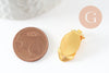 Supports boucles d'oreilles à clip cabochon rond laiton doré 21mm, boucle d'oreille non percée, x2 (G9675)