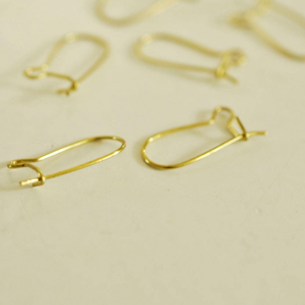 Supports boucles hameçons laiton brut, fournitures créatives, oreilles percées, création bijoux, x 50,16mm-G1600