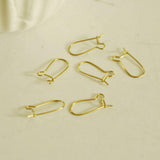 Supports boucles hameçons laiton brut, fournitures créatives, oreilles percées, création bijoux, x 50,16mm-G1600