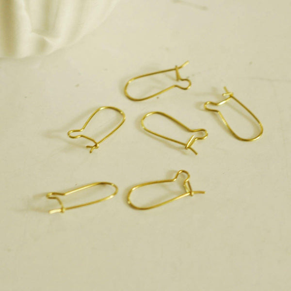 Supports boucles hameçons laiton brut, fournitures créatives, oreilles percées, création bijoux, x 50,16mm-G1600