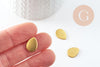 Supports cabochons goutte 10x14mm laiton brut, x10 (G2245)