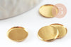 Supports de cabochon rond laiton brut 10mm, x50 (G0494)
