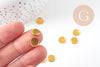 Supports de cabochon rond laiton brut 8mm, x50 (4.1g) (G0672)