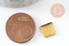 Supports de cabochons carrés laiton brut 8mm, x20 (1.8g) (G1267)