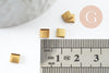 Supports de cabochons carrés laiton brut x20 (0.9g) (G1354)