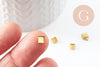 Supports de cabochons carrés laiton brut x20 (0.9g) (G1354)
