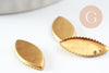 Supports de cabochons marquise laiton brut 15x7mm, x20 (3.7gr) (G1743)