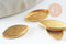 Supports de cabochons marquise oeil de cheval 12x6mm laiton brut, x20 (1.9gr) (G8763)