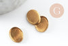 Supports de cabochons ovale laiton brut 8x10mm, x20 (3.3g) (G2285)