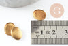 Supports de cabochons ovale laiton brut 8x10mm, x20 (3.3g) (G2285)