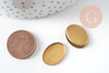 Supports de cabochons ovales 13x18mm laiton brut, x20 (3,7gr) (G0495)