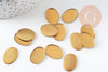Supports de cabochons ovales 13x18mm laiton brut, x20 (3,7gr) (G0495)