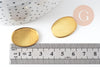 Supports de cabochons ovales 18x25mm laiton brut, x20 (13.4g) (G4888)