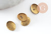 Supports de cabochons ovales laiton brut 8x6mm, x50 (4.7g) (G0468)