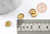 Supports de cabochons ovales laiton brut 8x6mm, x50 (4.7g) (G0468)