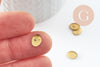 Supports de cabochons ovales laiton brut 8x6mm, x50 (4.7g) (G0468)