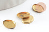 Supports de cabochons ovales laiton brut 8x6mm, x50 (4.7g) (G0468)