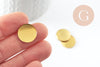 Supports de cabochons ronds laiton brut 16mm, x10 (G1512)