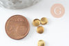 Supports de cabochons ronds laiton brut diamètre 6mm, x20 (G5502)
