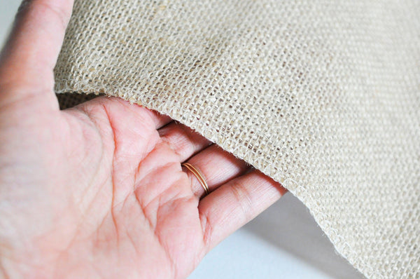 Toile jute vendue à la coupe largeur 30cm, x1 Mètre (G2706)