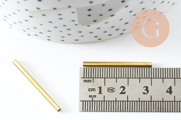 Tubes carré laiton brut 40mm, x50 (G5802)