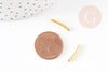 Tubes courbes laiton doré 15mm, x50 (3.5gr) (G4761)