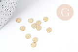 breloque ronde cuivre doré 16K 5mm,pendentif doré pour création bijoux DIY, x4 (G8927)