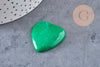 cabochon coeur pierre naturelle et de synthèse 29-30mm, x1 (G3995)