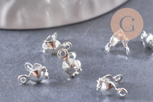 cache-noeuds connecteurs fer argenté x50 (G6585)