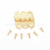 charnières fer doré avec vis accessoires boîte en bois et modelage fimo, x1 G6793
