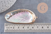 coquillage naturel blanc doré 53-70mm,pendentif argent création bijoux, x1 (G2086)